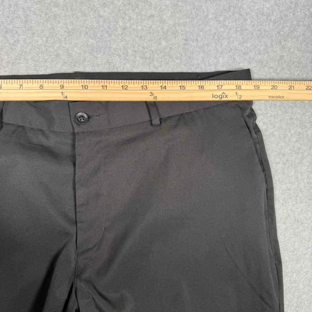Nike Dri-FIT Mens Golf Pants Black 38x30 Flat Front Performance Trousers